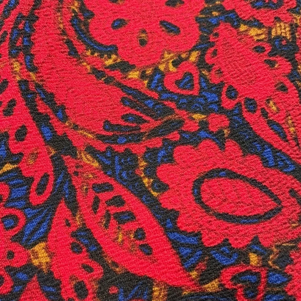 NWT LulaRoe Carly XS Dress Red and Blue Paisley - Picture 7 of 7
